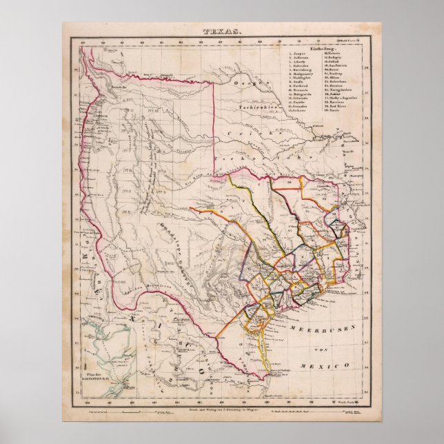 Póster Texas y Oklahoma (Frente)