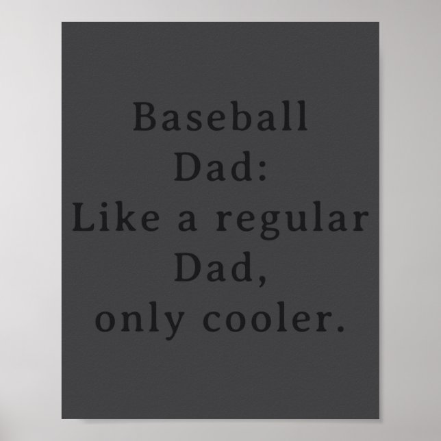 Póster Text Funny Dad Baseball  (Frente)