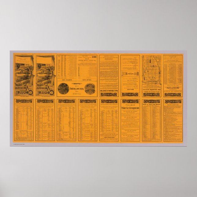 Póster Text Page Central Vermont, Grand Trunk Line (Frente)