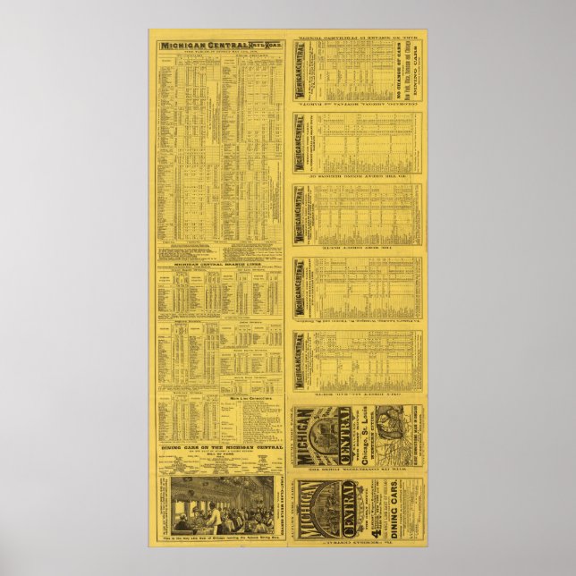 Póster Text Page Michigan Central Railroad (Frente)