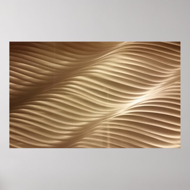 PÓSTER TEXTIL DE COLOR MARRÓN Y BLANCO (Frente)