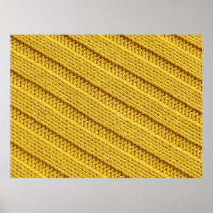 Póster Textil de punto de color. Amarilla.