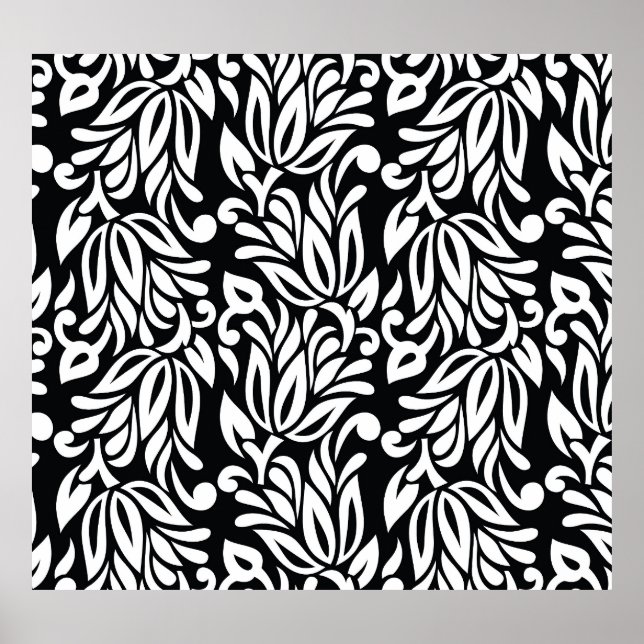 Póster Textil en blanco y negro. (Frente)