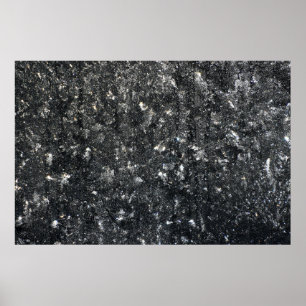 Póster Textil floral blanco y negro