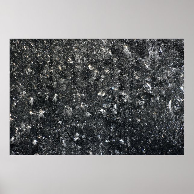 Póster Textil floral blanco y negro (Frente)