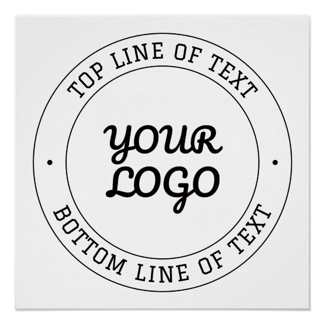 Póster Texto circular personalizable y reemplazo de logot (Anverso)
