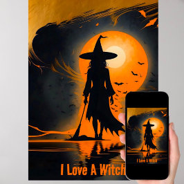 Póster Texto de bruja de San Valentín gótico descargable