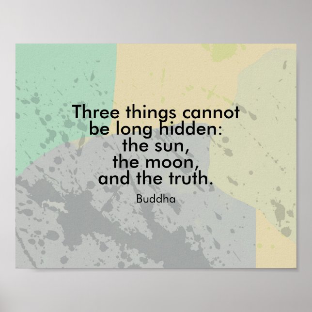 Póster Texto de cita inspiradora del poster Buddha sobre  (Frente)
