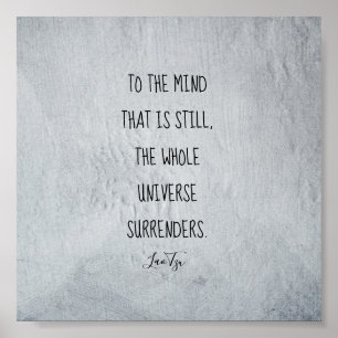 Póster Texto de cita inspiradora del poster Lao Tzu