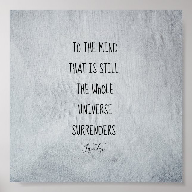 Póster Texto de cita inspiradora del poster Lao Tzu (Frente)