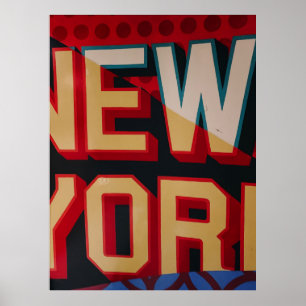 Póster Texto de Nueva York