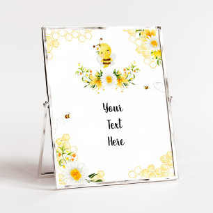 Póster Texto de Personalizado de abejas de burbujas de co