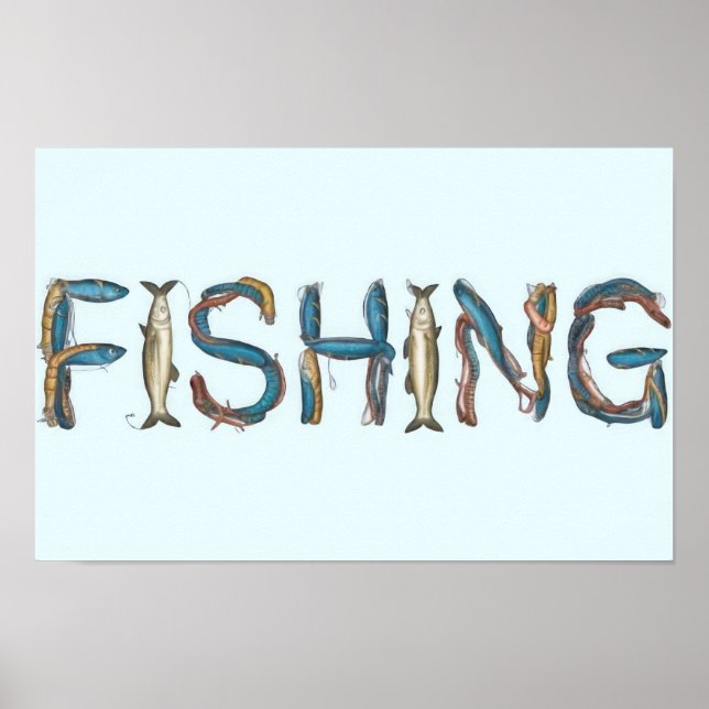 Póster Texto de Pesca (Frente)