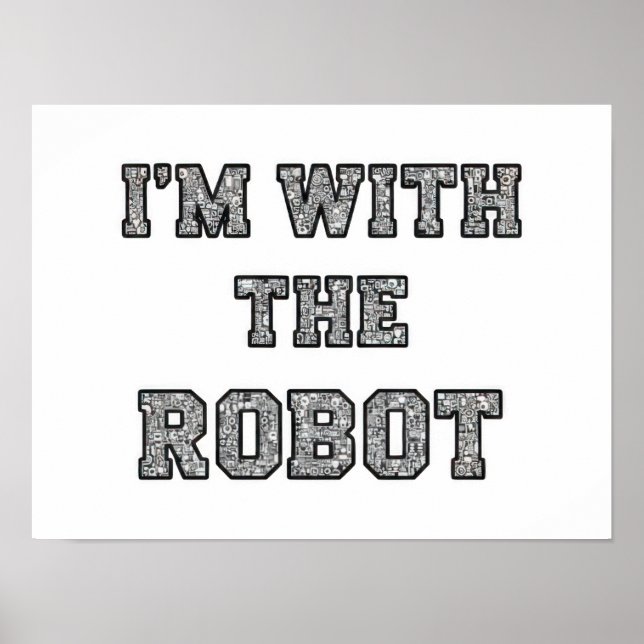 Póster Texto de Robot (Frente)