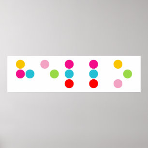 Póster Texto de saludo en letras del alfabeto del lenguaj