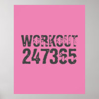 Texto desgastado y raspado Workout 247365 rosa