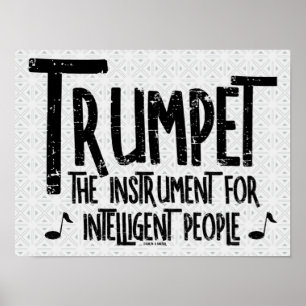Póster Texto duro inteligente de trompeta