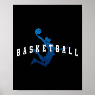 Póster Texto Equipo Sketll Jugador Azul Varsity 