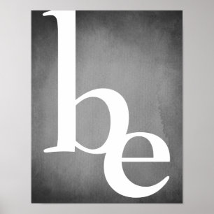 Póster texto minimalista moderno en negrita y blanco