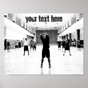 Póster Texto motivacional personalizable para gimnasio