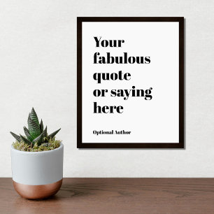 Póster Texto personalizado, Cita, Poster de letra de canc