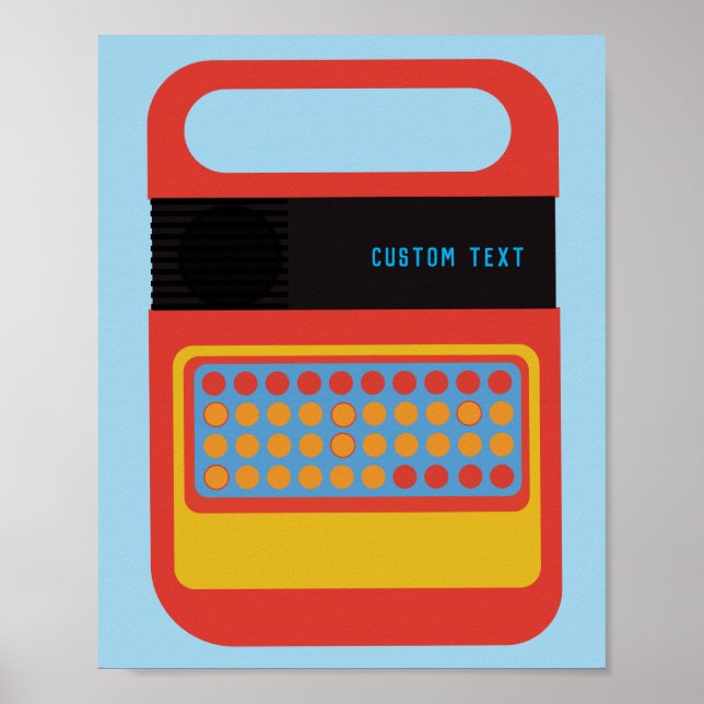 Póster Texto personalizado del juguete ortográfico y de h (Frente)