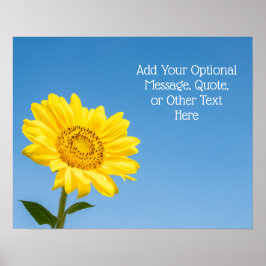 Póster texto personalizado Girasol