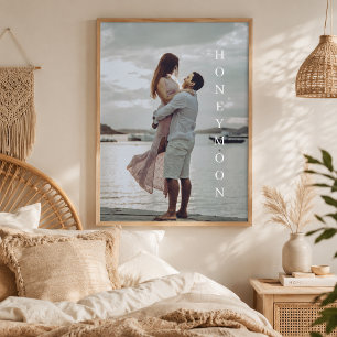 Póster Texto Personalizado Luna de Miel Boda Foto Persona