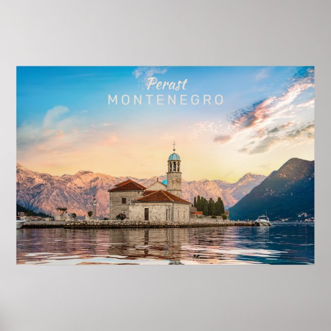 Póster Texto personalizado Montenegro (Frente)