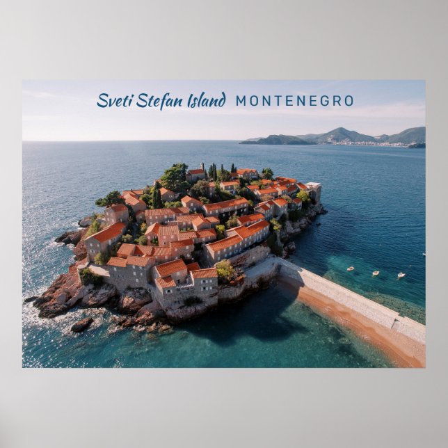 Póster Texto personalizado Montenegro (Frente)