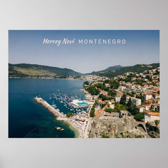 Póster Texto personalizado Montenegro (Frente)