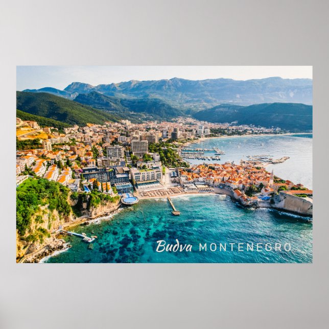 Póster Texto personalizado Montenegro (Frente)