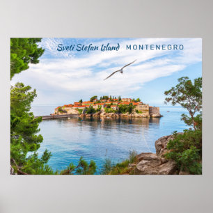 Póster Texto personalizado Montenegro