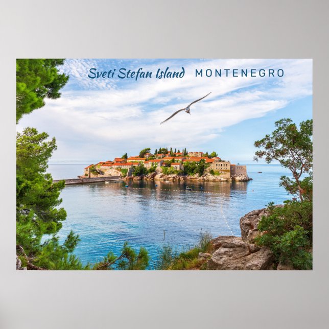Póster Texto personalizado Montenegro (Frente)