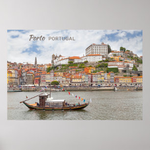 Póster Texto personalizado Oporto Portugal