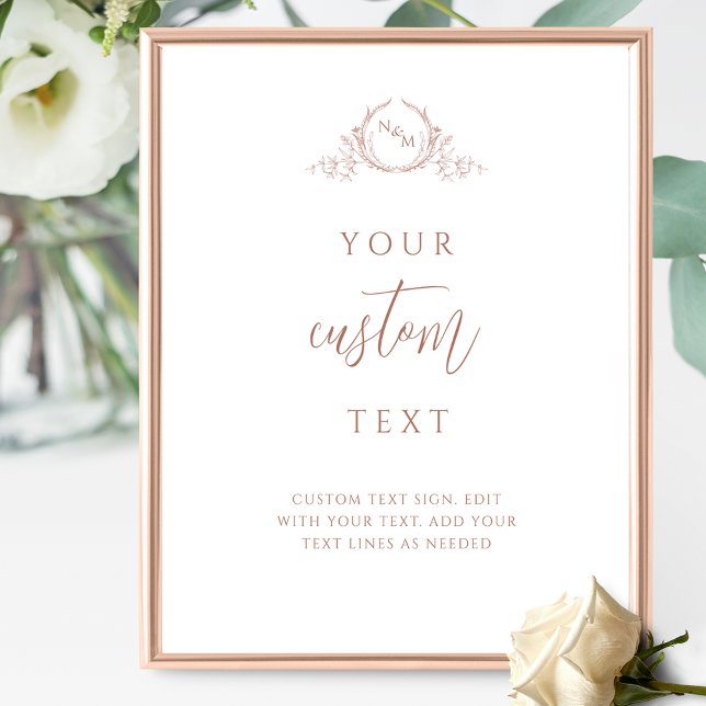 Póster Texto personalizado, Rótulo Boda de monograma de t (Subido por el creador)