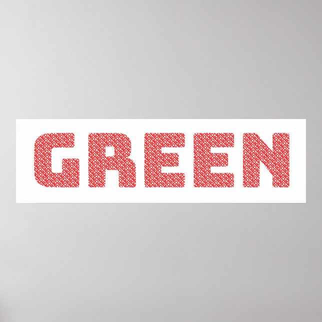 Póster “Texto Rojo, Palabra Verde” Eco-Palabra-Arte – Ins (Frente)