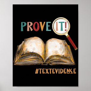 Póster Textos Evidencia Graciosos Regalos De Día De Prueb