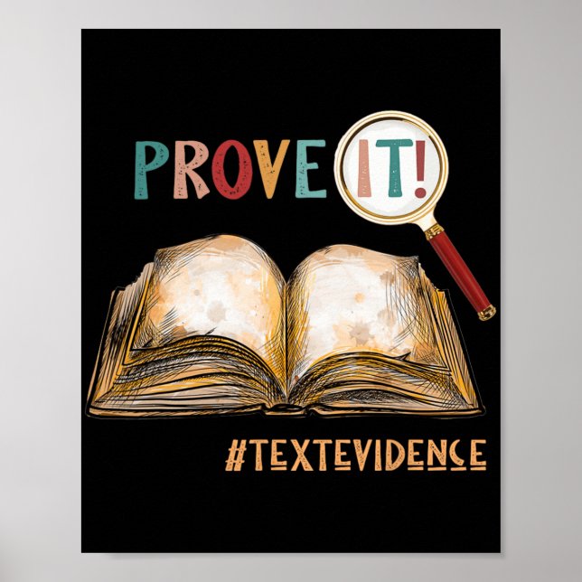 Póster Textos Evidencia Graciosos Regalos De Día De Prueb (Frente)