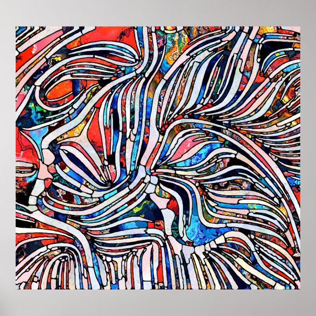 Póster Textos rotos: Unidad de vidrio manchado (Frente)