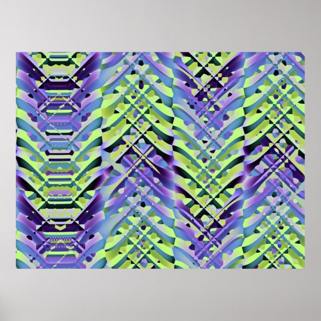 Póster Textura abstracta amarilla y púrpura (Frente)