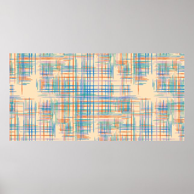 Póster Textura abstracta con franjas cruzadas. Pat modern (Frente)
