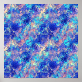 Póster Textura arrugada azul Azure