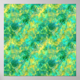 Póster Textura arrugada verde esmeralda