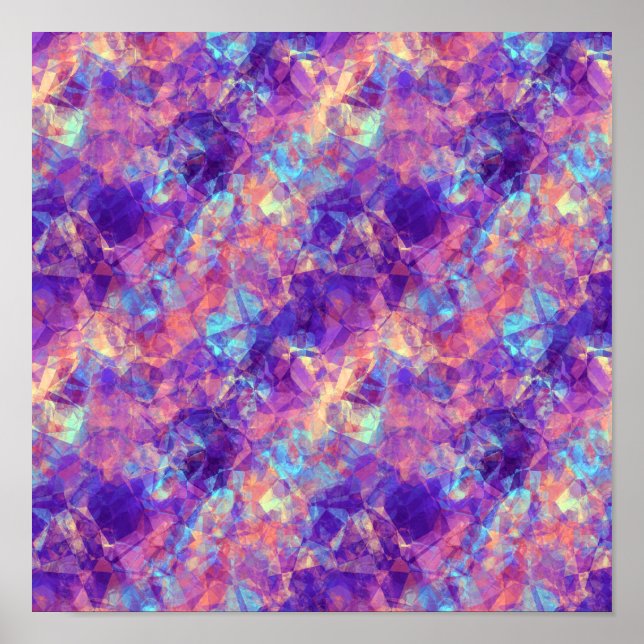 Póster Textura Arrugada Violeta (Frente)
