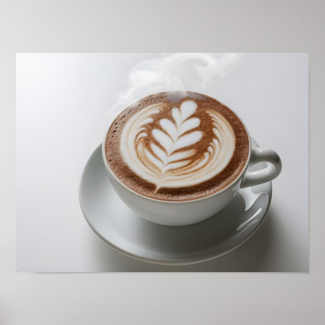 Póster Textura artística de espuma de lata sobre cacao ca (Frente)