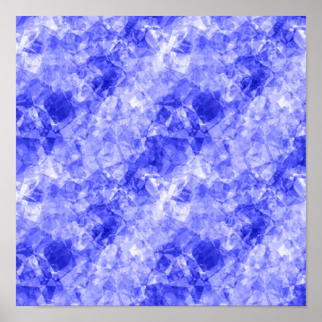 Póster Textura Azul Arrugada (Frente)