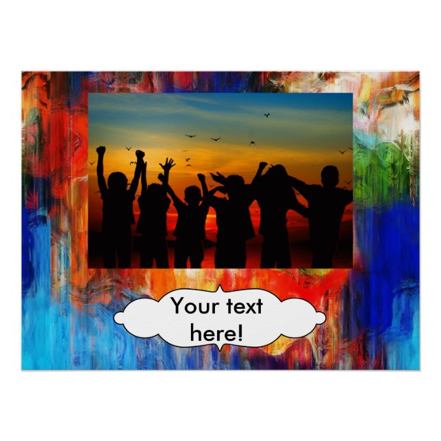 Póster Textura colorida (Anverso)