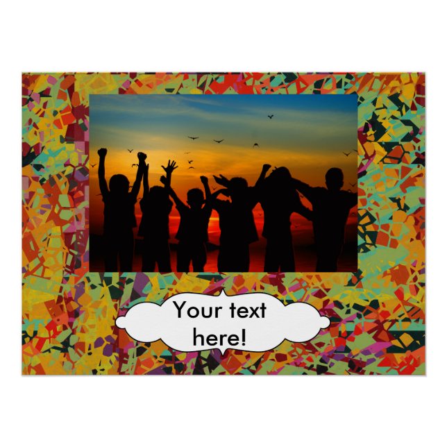 Póster Textura de agujeros coloridos (Anverso)