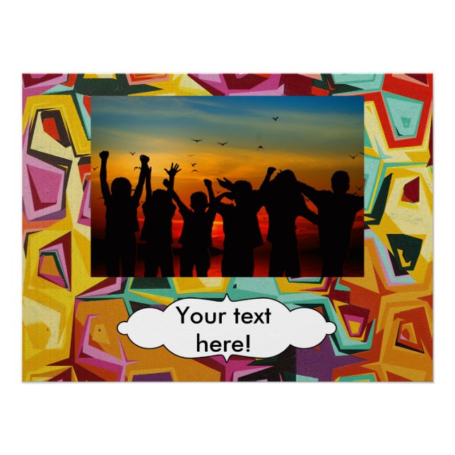 Póster Textura de agujeros coloridos (Anverso)